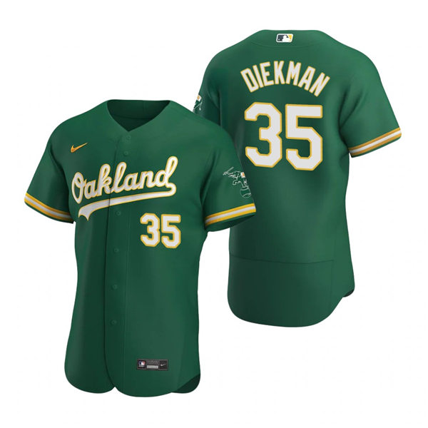 Men's Oakland Athletics #35 Jake Diekman Nike Kelly Green Alternate FlexBase Jersey