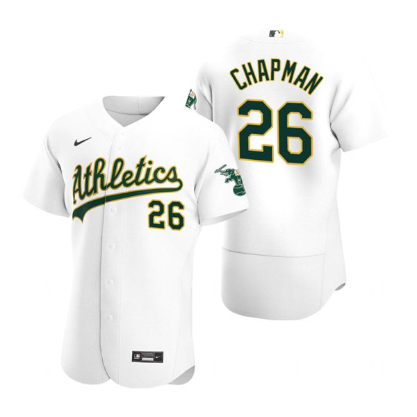 Men's Oakland Athletics #26 Matt Chapman Nike White Home FlexBase Jersey