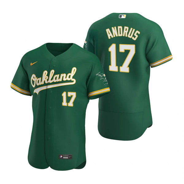 Men's Oakland Athletics #17 Elvis Andrus Nike Kelly Green Alternate FlexBase Jersey Men's Oakland Athletics #17 Elvis Andrus Nike Kelly Green Alternate FlexBase Jersey