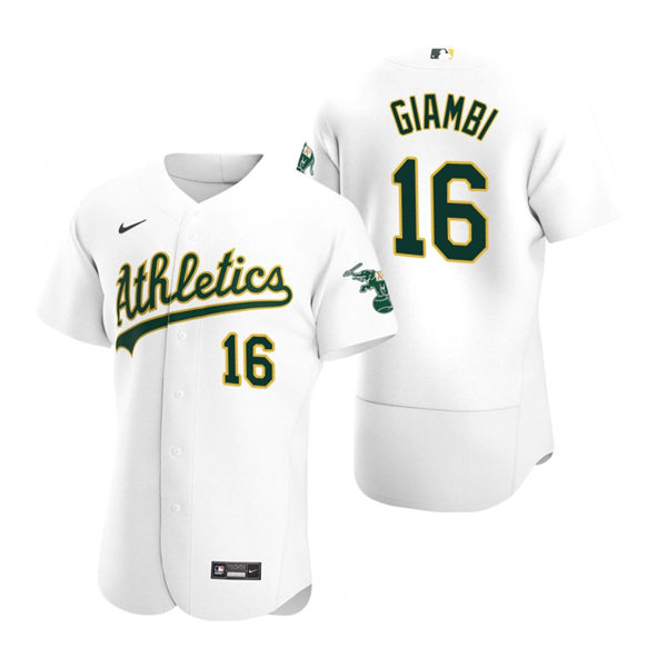 Men's Oakland Athletics Retired Player #16 Jason Giambi Nike White Home FlexBase Jersey Men's Oakland Athletics Retired Player #16 Jason Giambi Nike White Home FlexBase Jersey