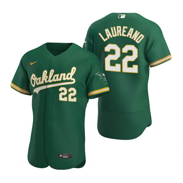 Men's Oakland Athletics #22 Ramon Laureano Nike Kelly Green Alternate FlexBase Jersey