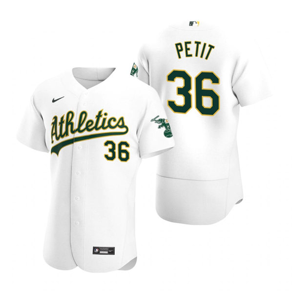 Men's Oakland Athletics #36 Yusmeiro Petit Nike White Home FlexBase Jersey