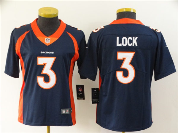 Women's Denver Broncos #3 Drew Lock Nike Navy Jersey