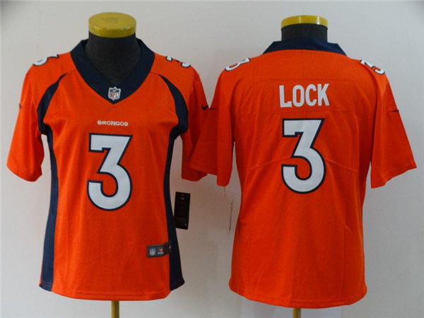 Women's Denver Broncos #3 Drew Lock Nike Orange Jersey