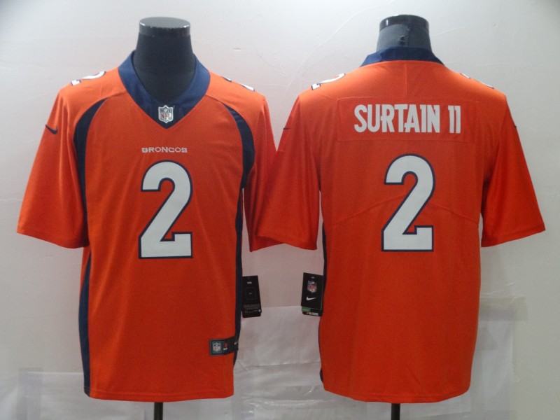 Women's Denver Broncos #2 Patrick Surtain II Nike Orange Jersey