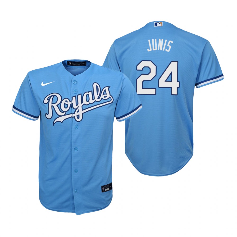 Youth Kansas City Royals #24 Jakob Junis Nike Light Blue Alternate Jersey