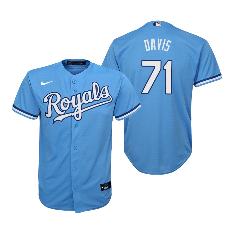 Youth Kansas City Royals #71 Wade Davis Nike Light Blue Alternate Jersey Youth Kansas City Royals #71 Wade Davis Nike Light Blue Alternate Jersey