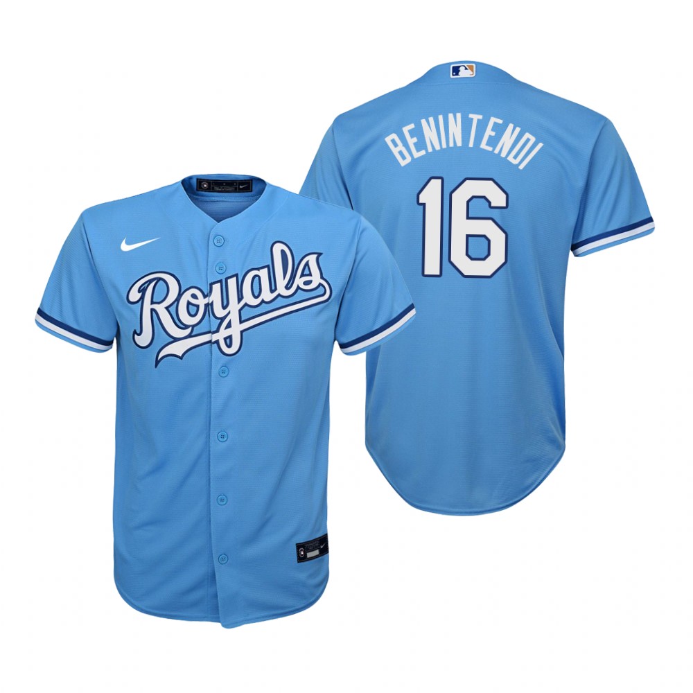 Youth Kansas City Royals #16 Andrew Benintendi Nike Light Blue Alternate Jersey Youth Kansas City Royals #16 Andrew Benintendi Nike Light Blue Alternate Jersey