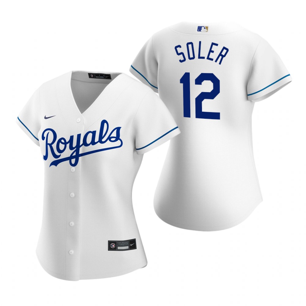 Women's Kansas City Royals #12 Jorge Soler Nike White Home Jersey Women's Kansas City Royals #12 Jorge Soler Nike White Home Jersey