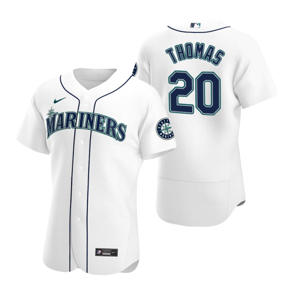 Men's Seattle Mariners Retired Player #20 Gorman Thomas Stitched Nike White FlexBase Jersey