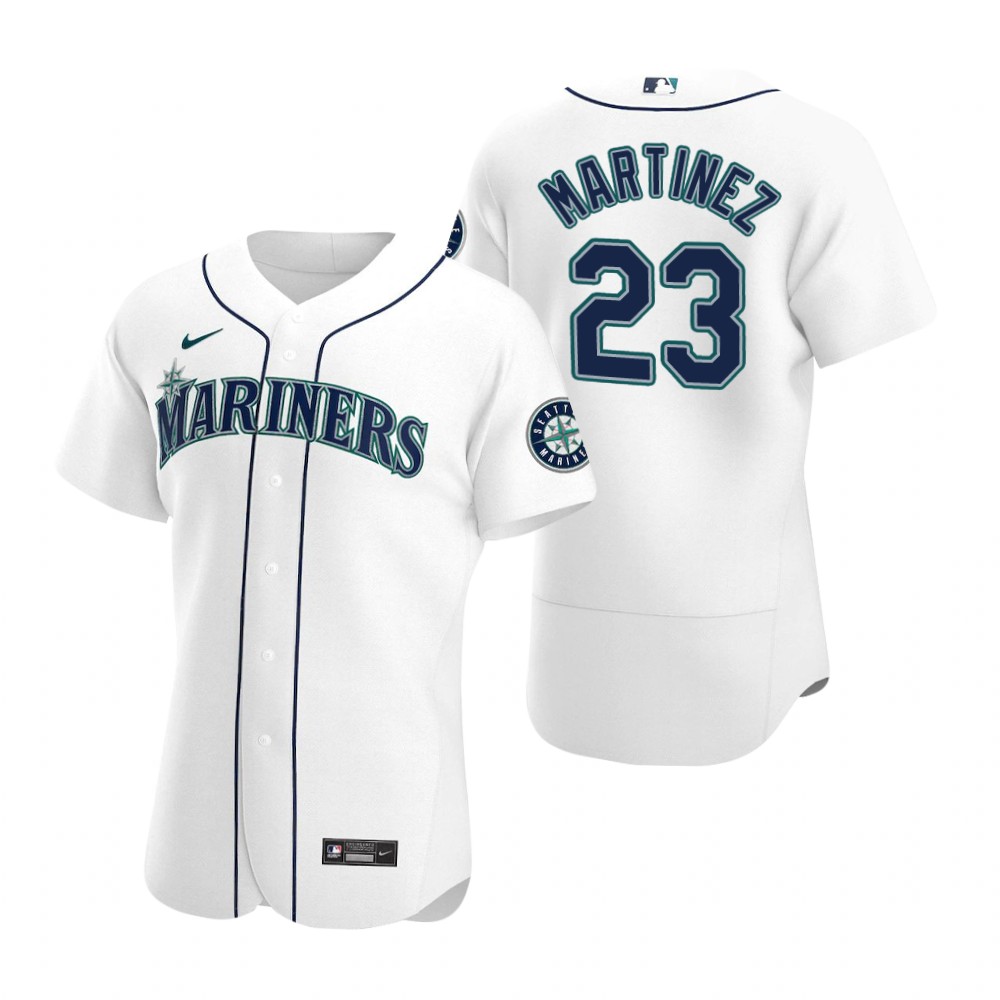 Men's Seattle Mariners Retired Player #23 Tino Martinez Stitched Nike White FlexBase Jersey Men's Seattle Mariners Retired Player #23 Tino Martinez Stitched Nike White FlexBase Jersey