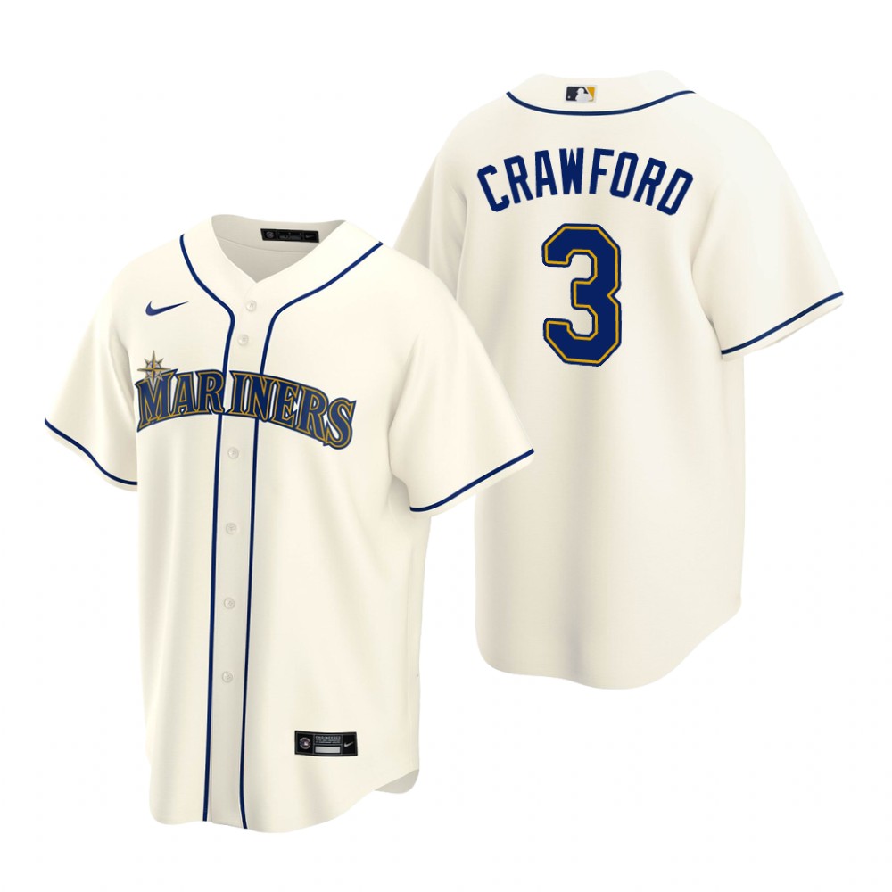 Women's Seattle Mariners #3 J.P. Crawford Nike Cream Alternate Cool Base Jersey
