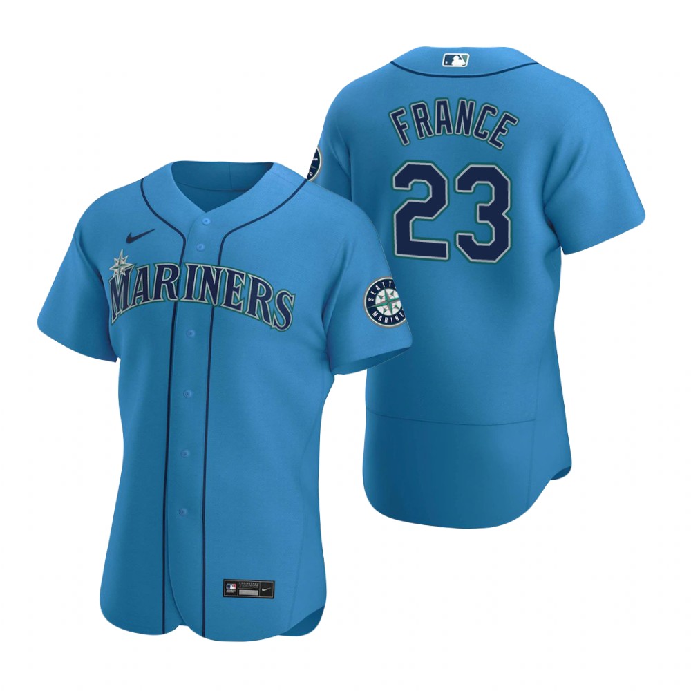 Men's Seattle Mariners #23 Ty France Stitched Nike Royal Alternate FlexBase Jersey