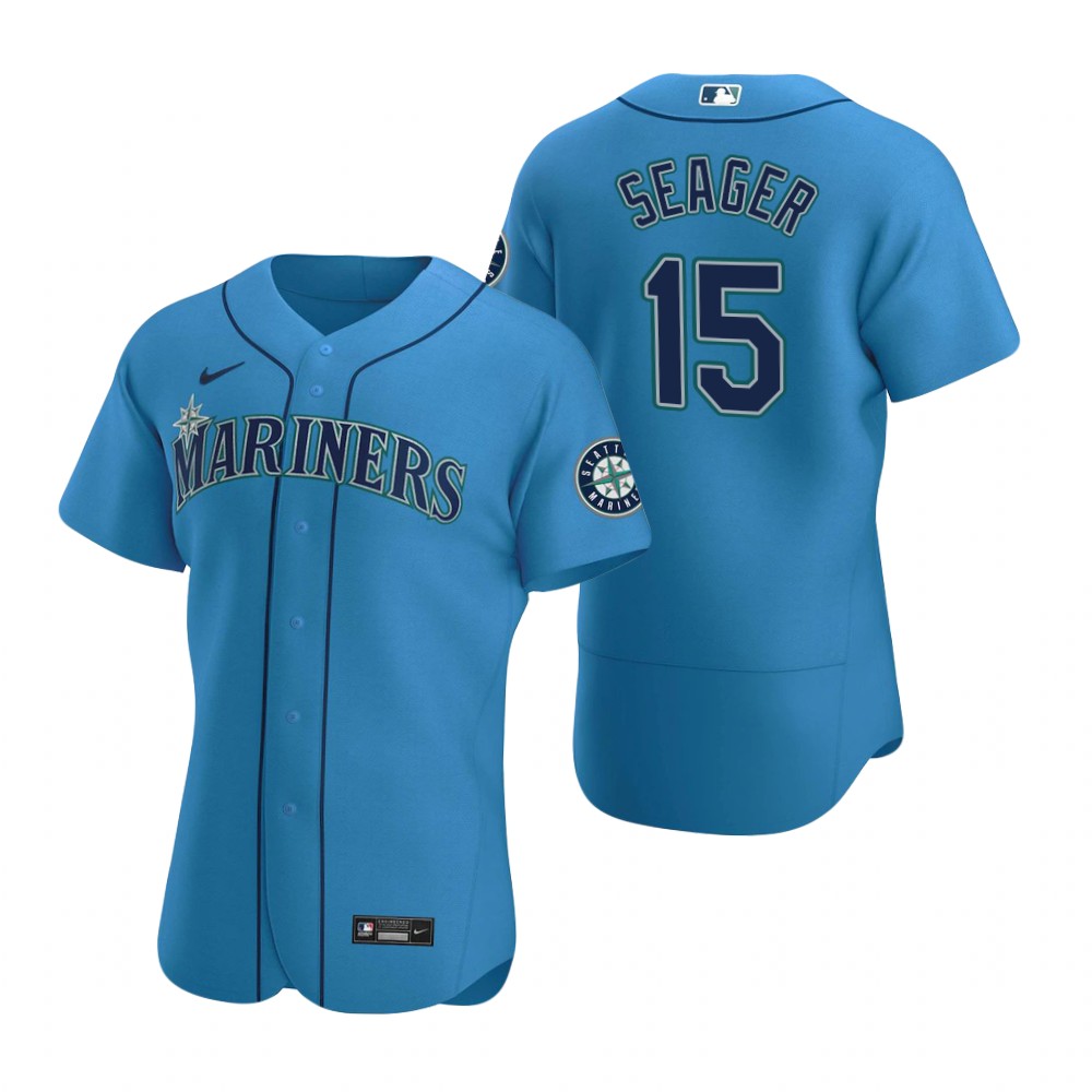 Men's Seattle Mariners #15 Kyle Seager Stitched Nike Royal Alternate FlexBase Jersey
