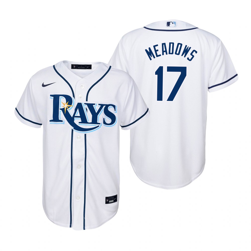 Youth Tampa Bay Rays #17 Austin Meadows Nike White Home Jersey Youth Tampa Bay Rays #17 Austin Meadows Nike White Home Jersey