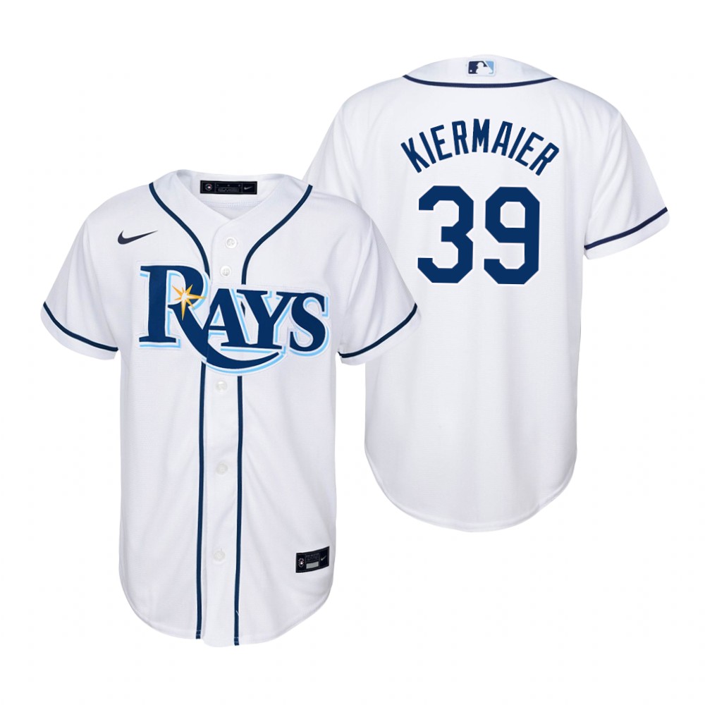 Youth Tampa Bay Rays #39 Kevin Kiermaier Nike White Home Jersey