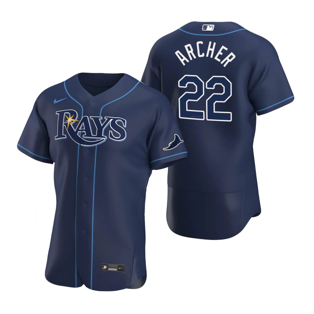 Men's Tampa Bay Rays #22 Chris Archer Nike Navy Alternate FlexBase Jersey Men's Tampa Bay Rays #22 Chris Archer Nike Navy Alternate FlexBase Jersey