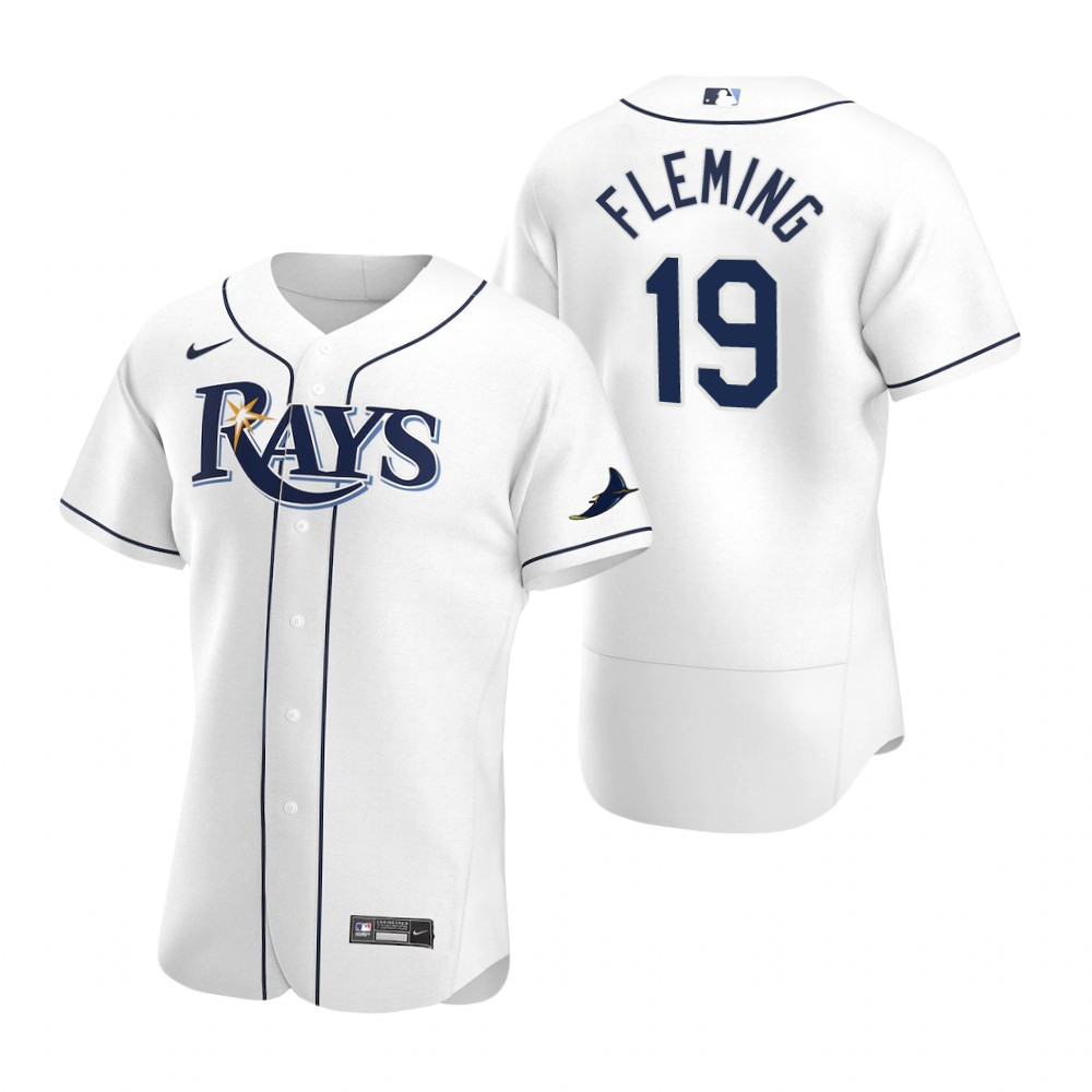Men's Tampa Bay Rays #19 Josh Fleming Nike White Home FlexBase Baseball Jersey Men's Tampa Bay Rays #19 Josh Fleming Nike White Home FlexBase Baseball Jersey