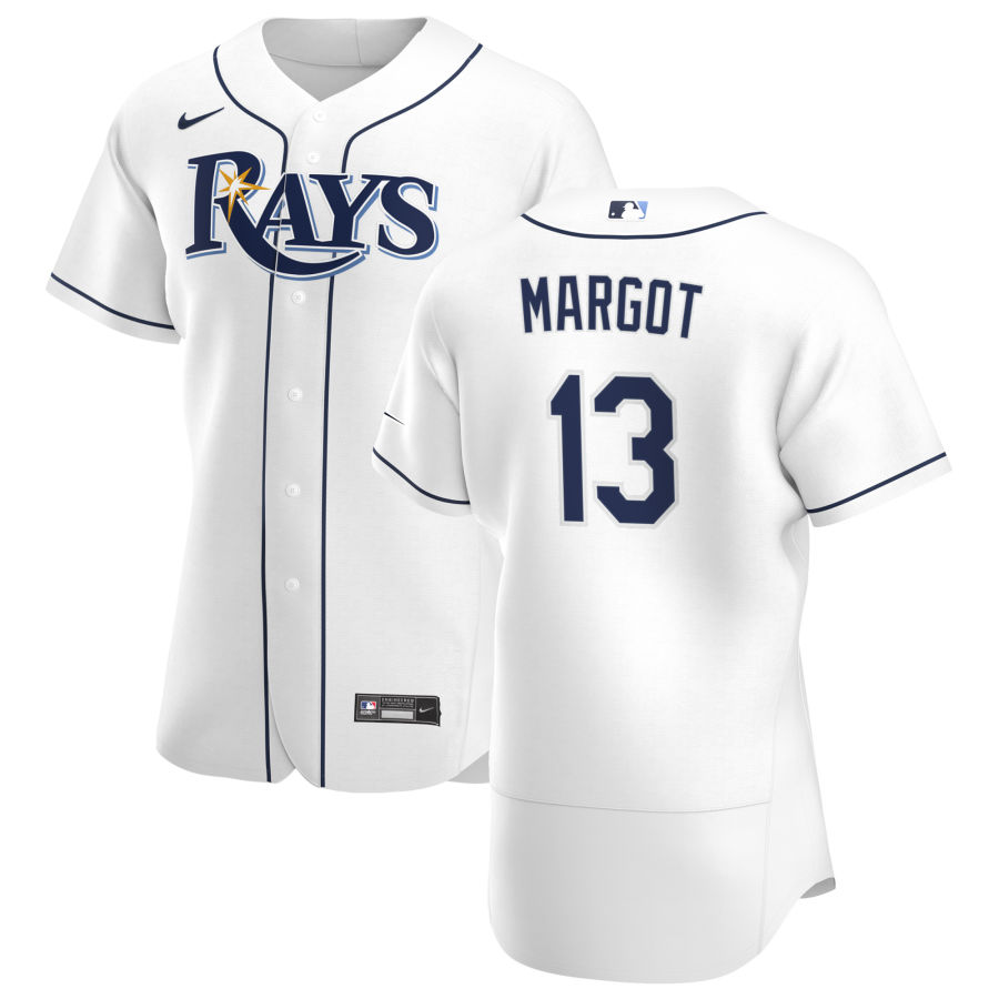 Men's Tampa Bay Rays #13 Manuel Margot Nike White Home FlexBase Baseball Jersey Men's Tampa Bay Rays #13 Manuel Margot Nike White Home FlexBase Baseball Jersey
