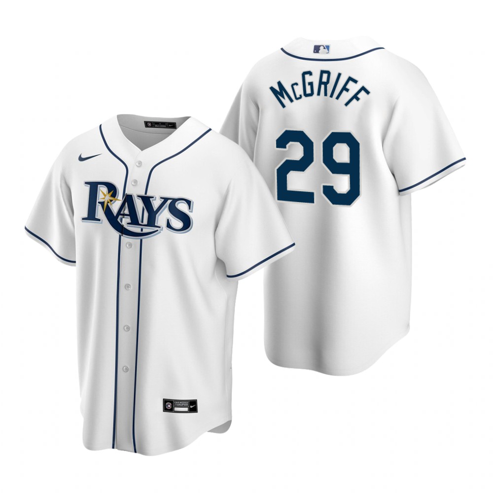 Men's Tampa Bay Rays Retired Player #29 Fred McGriff Nike White Jersey Men's Tampa Bay Rays Retired Player #29 Fred McGriff Nike White Jersey