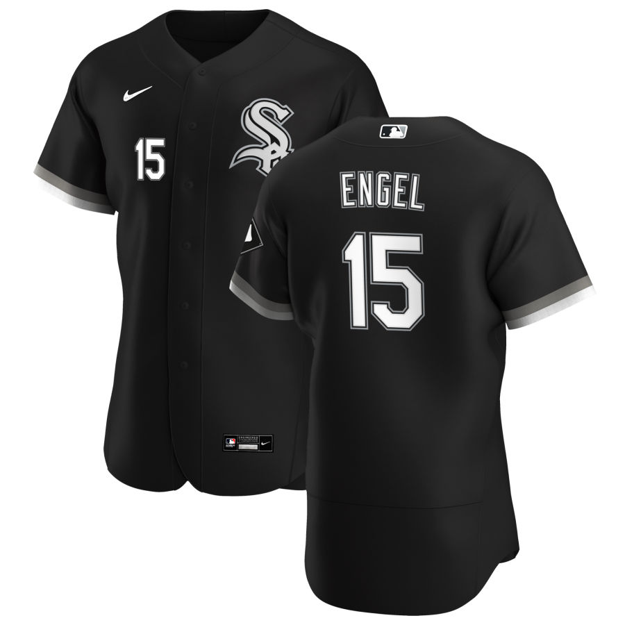 Men's Chicago White Sox 15 Adam Engel Nike Black Alternate FlexBase Jersey