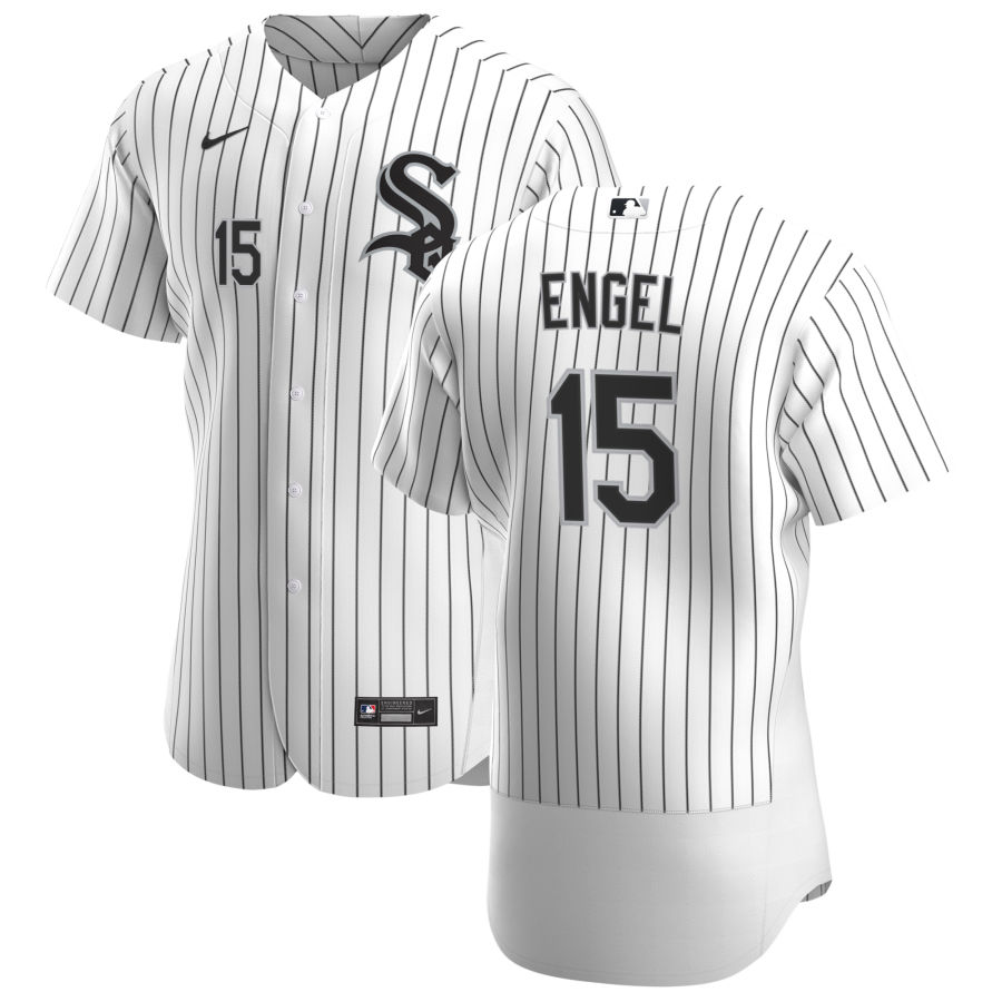 Men's Chicago White Sox 15 Adam Engel Nike White Home MLB Flex Base Jersey