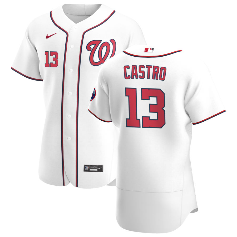Men's Washington Nationals #13 Starlin Castro Nike White Home Flexbase Jersey Men's Washington Nationals #13 Starlin Castro Nike White Home Flexbase Jersey