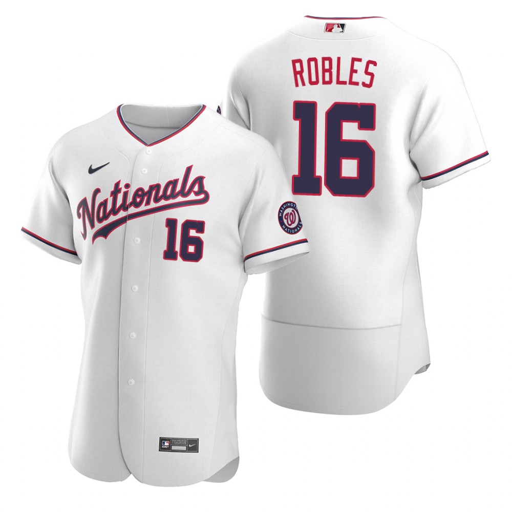 Men's Washington Nationals #16 Victor Robles Nike White Home Flexbase Jersey
