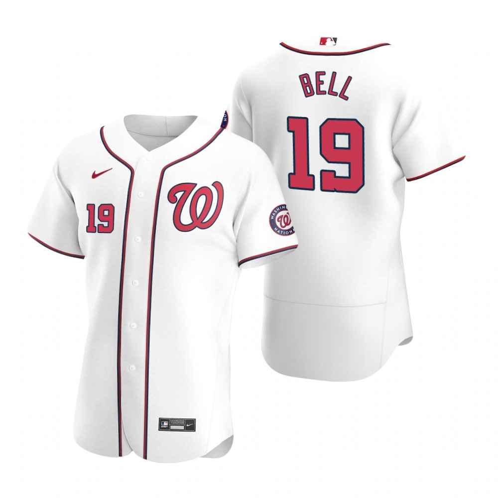 Men's Washington Nationals #19 Josh Bell Nike White Home Flexbase Jersey Men's Washington Nationals #19 Josh Bell Nike White Home Flexbase Jersey