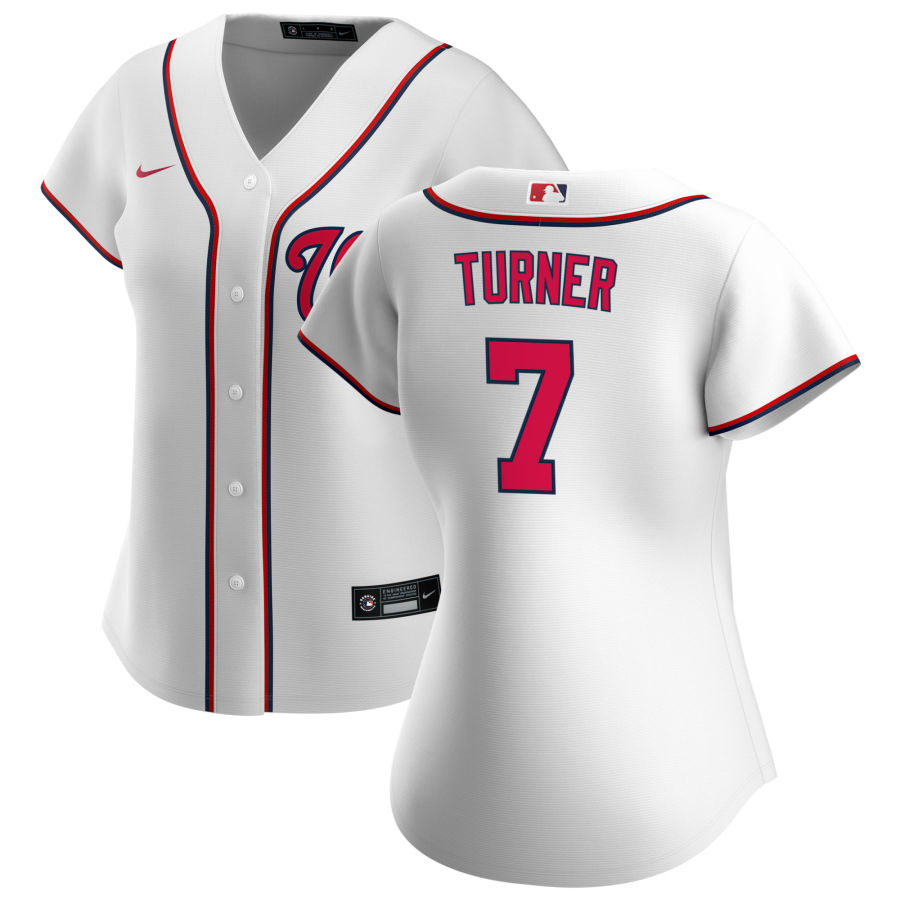 Women's Washington Nationals #7 Trea Turner Nike White Home Jersey Women's Washington Nationals #7 Trea Turner Nike White Home Jersey