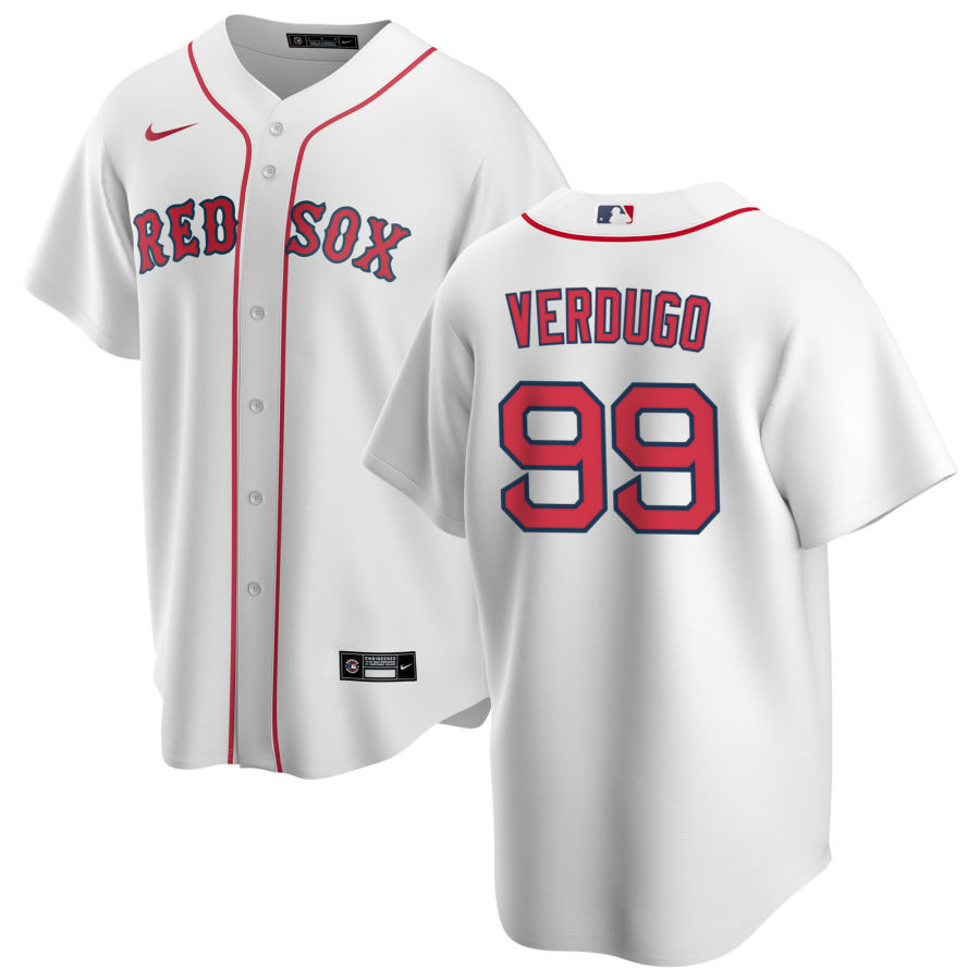 Mens Boston Red Sox #99 Alex Verdugo Nike White Home Cool Base Jersey