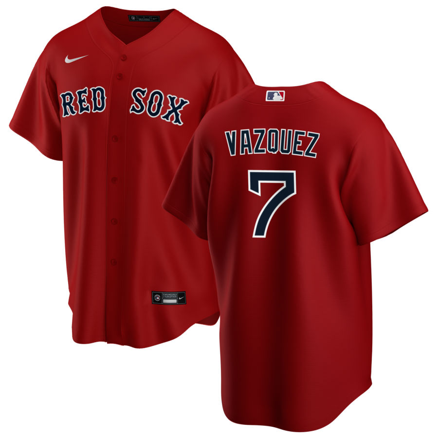 Mens Boston Red Sox #7 Christian Vazquez Nike Red Alternate Cool Base Jersey