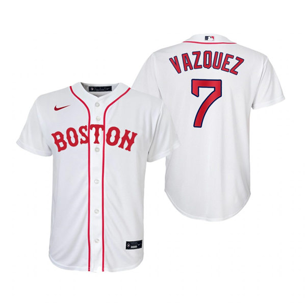 Youth Boston Red Sox #7 Christian Vazquez Stitched Nike Yellow 2021 City Connect Jersey