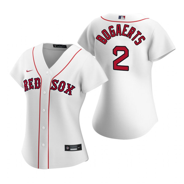 Womens Boston Red Sox #2 Xander Bogaerts Nike White 2021 Patriots Day Jersey