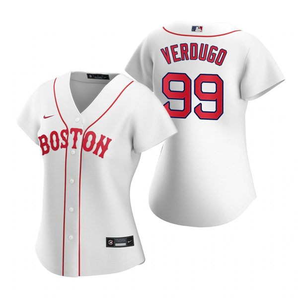 Womens Boston Red Sox #99 Alex Verdugo Nike White 2021 Patriots Day Jersey
