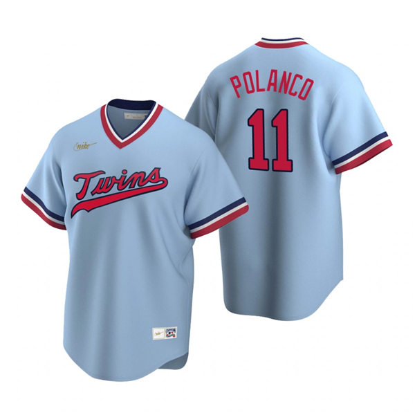 Mens Minnesota Twins #11 Jorge Polanco Nike Blue Cooperstown Collection Jersey Mens Minnesota Twins #11 Jorge Polanco Nike Blue Cooperstown Collection Jersey