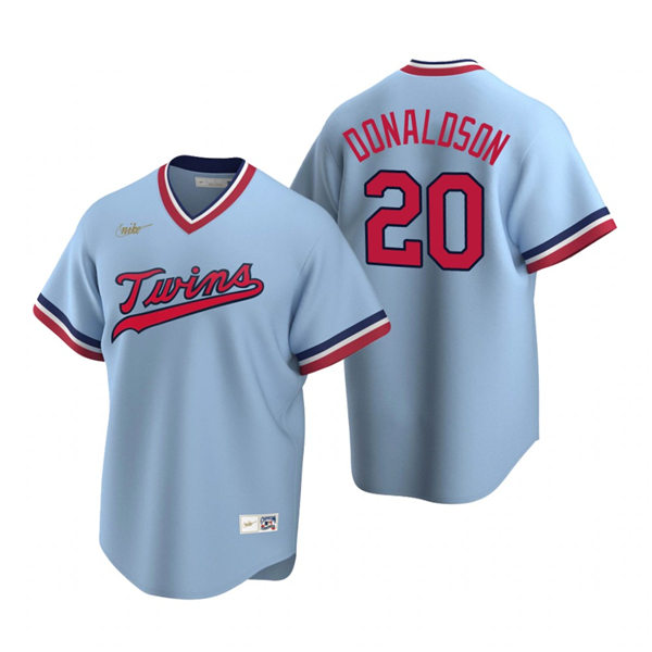 Mens Minnesota Twins #20 Josh Donaldson Nike Light Blue Cooperstown Collection Player Jersey