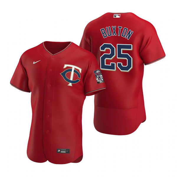 Mens Minnesota Twins #25 Byron Buxton Nike Red Alternate Flex Base Jersey