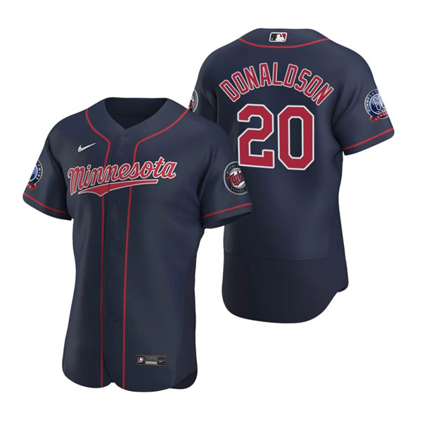 Mens Minnesota Twins #20 Josh Donaldson Nike Navy Alternate Flex Base Jersey