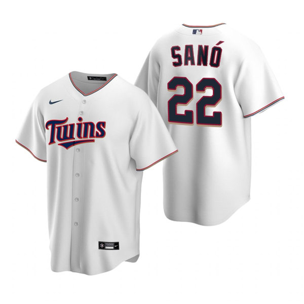 Mens Minnesota Twins #22 Miguel Sano Nike Home White Cool Base Jersey