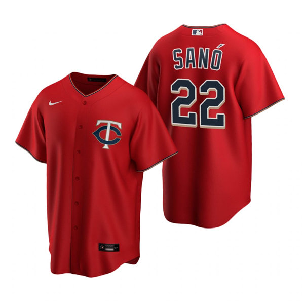 Mens Minnesota Twins #22 Miguel Sano Nike Red Alternate Cool Base Jersey