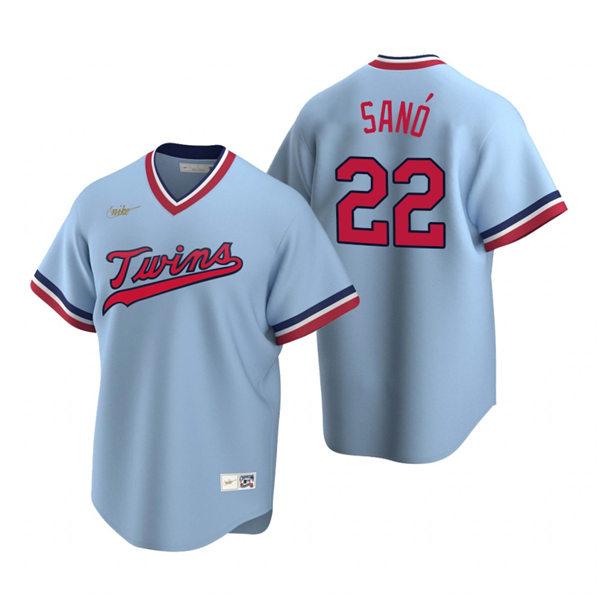 Mens Minnesota Twins #22 Miguel Sano Nike Blue Cooperstown Collection Jersey