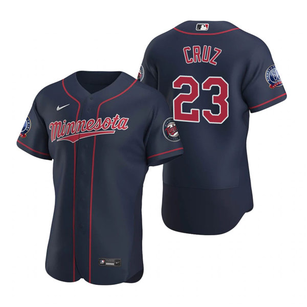 Mens Minnesota Twins #23 Nelson Cruz Nike Navy Alternate FlexBase Jersey