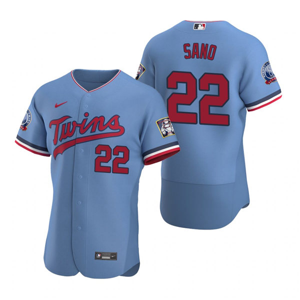 Mens Minnesota Twins #22 Miguel Sano Nike Powder Blue Alternate Flex Base Jersey Mens Minnesota Twins #22 Miguel Sano Nike Powder Blue Alternate Flex Base Jersey
