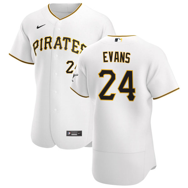 Mens Pittsburgh Pirates #24 Phillip Evans Nike White Home FlexBase Jersey