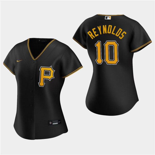 Womens Pittsburgh Pirates #10 Bryan Reynolds Stitched Nike Black jersey