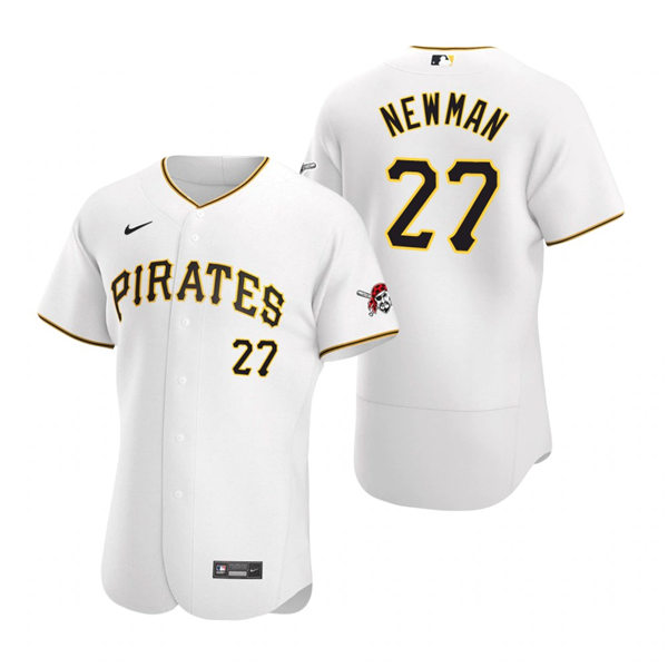 Mens Pittsburgh Pirates #27 Kevin Newman Nike White Home FlexBase Jersey