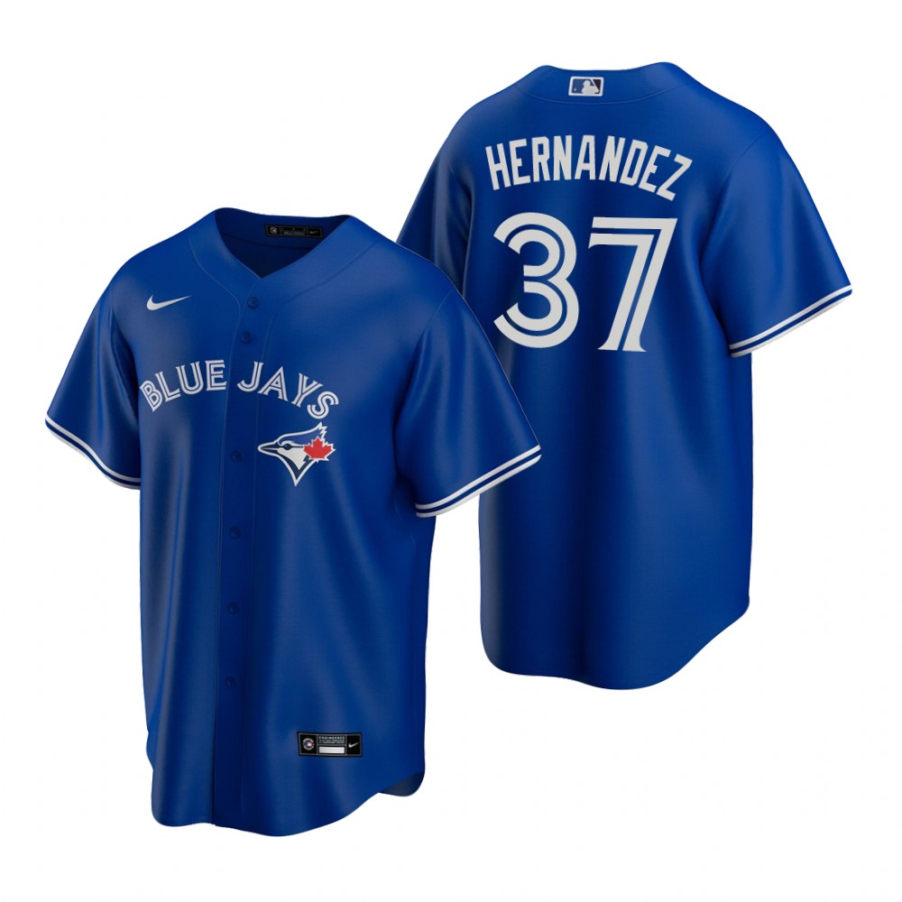 Mens Toronto Blue Jays #37 Teoscar Hernandez Nike Royal Cool Base Jersey