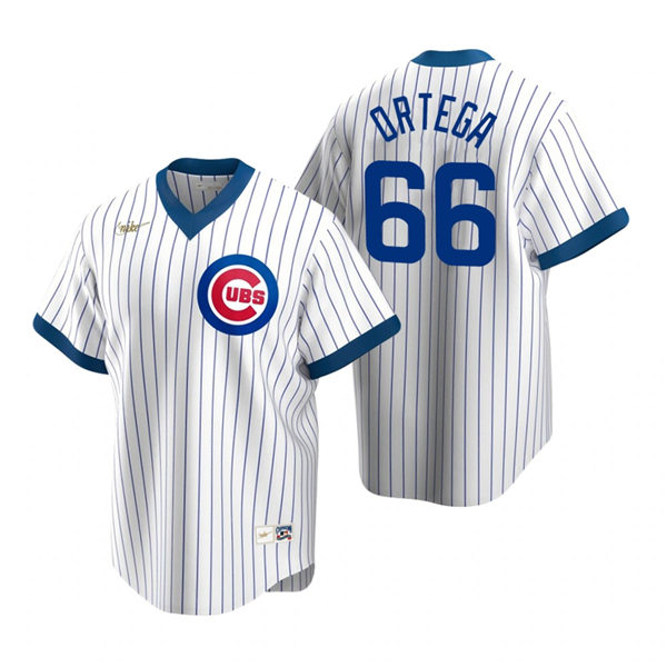 Mens Chicago Cubs #66 Rafael Ortega Nike White Cooperstown Collection Jersey