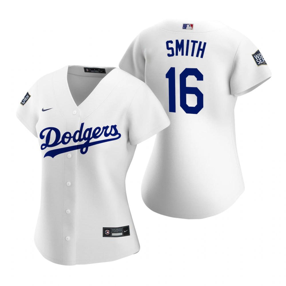 Womens Los Angeles Dodgers #16 Will Smith Nike White CoolBase Jersey